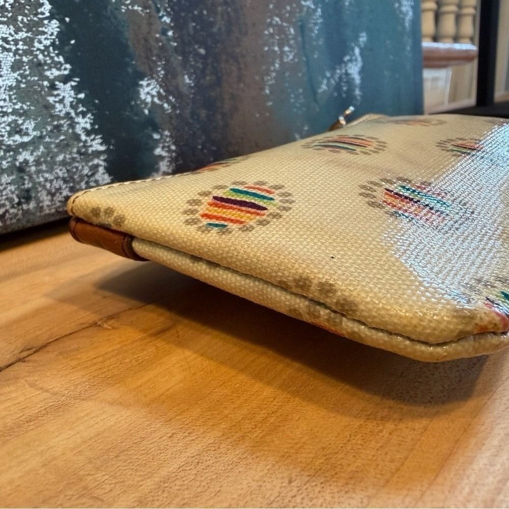 Fossil y2K vintage (late 1990's) "Key-Per"Coated Canvas Wristlet Wallet - Picture 9 of 12